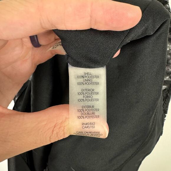 Calvin Klein | Black Sequin Sleeveless Knee Length Sheath Cocktail Dress - Picture 10 of 11